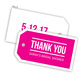 Bold Thank You Hanging Gift Tags with Organza Bags Image 9 of 14